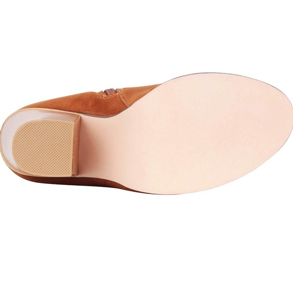 Tan Suede Lace Up Over the Knee Boot - Picture 5 of 6